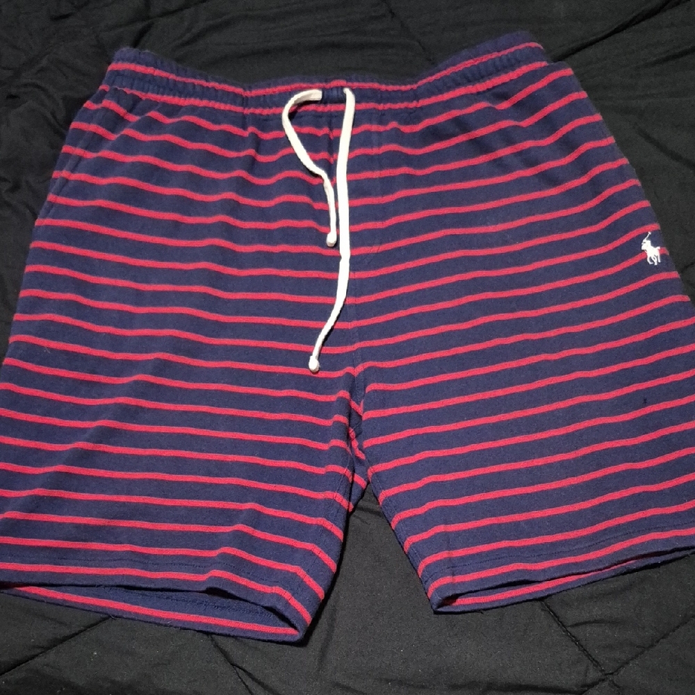 Polo by Ralph Lauren Navy and Red Striped Men's Shorts